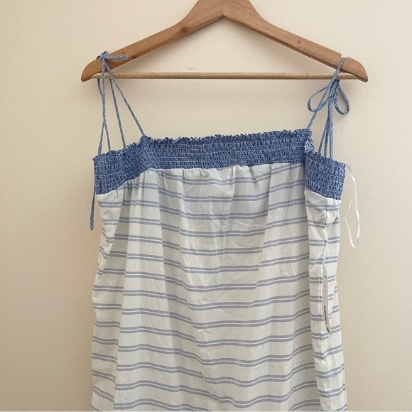 New Aqua White and Blue Color Block Midi Sundress US M - Picture 5 of 7